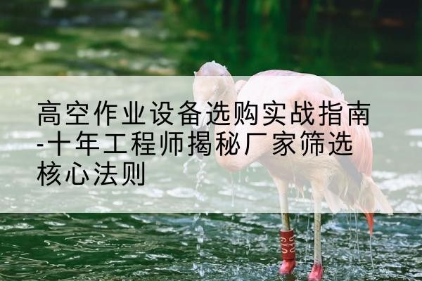 费县剪叉式升降机厂家-高空作业设备选购实战指南-十年工程师揭秘厂家筛选核心法则