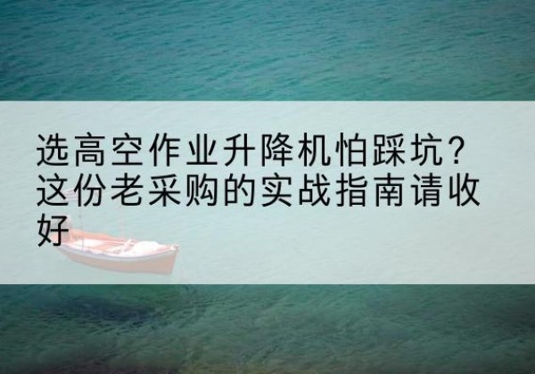 费县高空作业升降机厂家推荐-选高空作业升降机怕踩坑？这份老采购的实战指南请收好