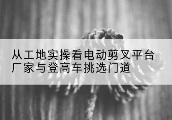 费县电动剪叉升降平台厂家-从工地实操看电动剪叉平台厂家与登高车挑选门道